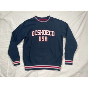 DC Shoe Co. Small USA Red White Blue Long Sleeve Sweatshirt Logo